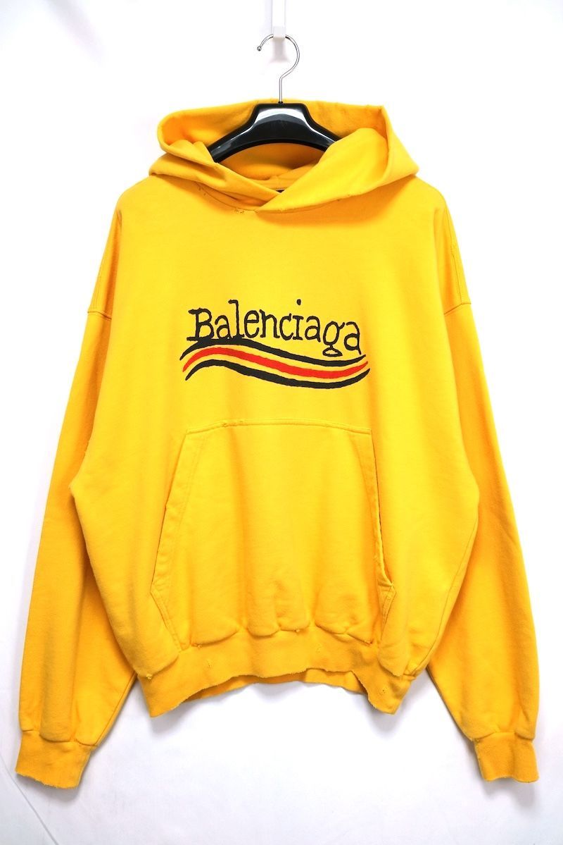 BALENCIAGA バレンシアガ ダメージ加工 ロゴプリント コットン