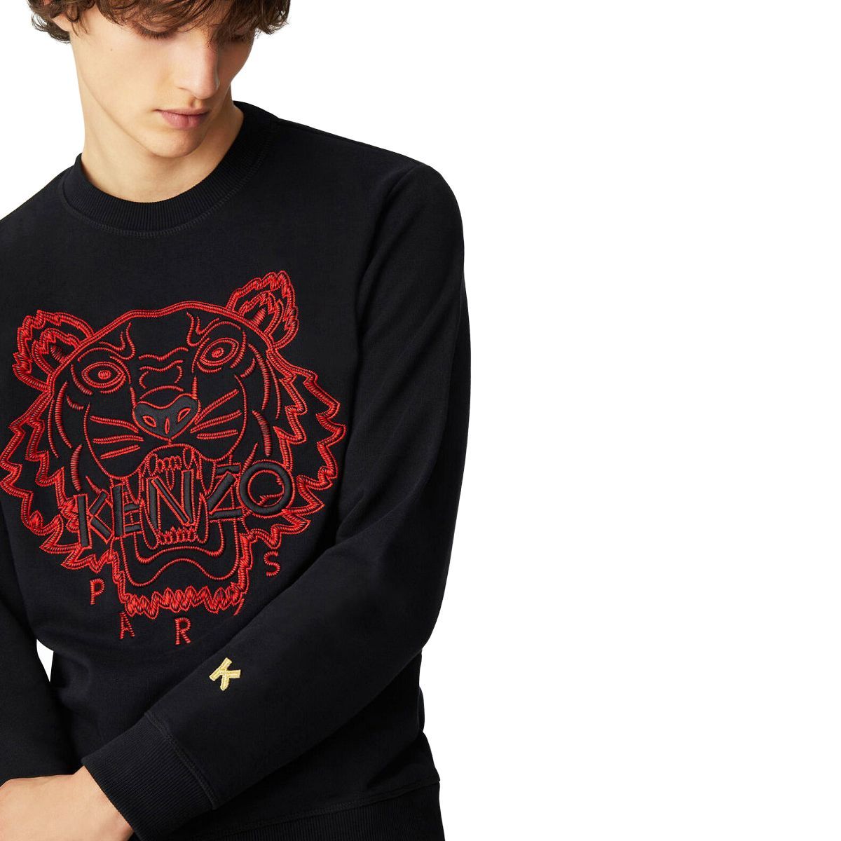 29 KENZO ケンゾー タイガー刺繍 ブラック スウェット