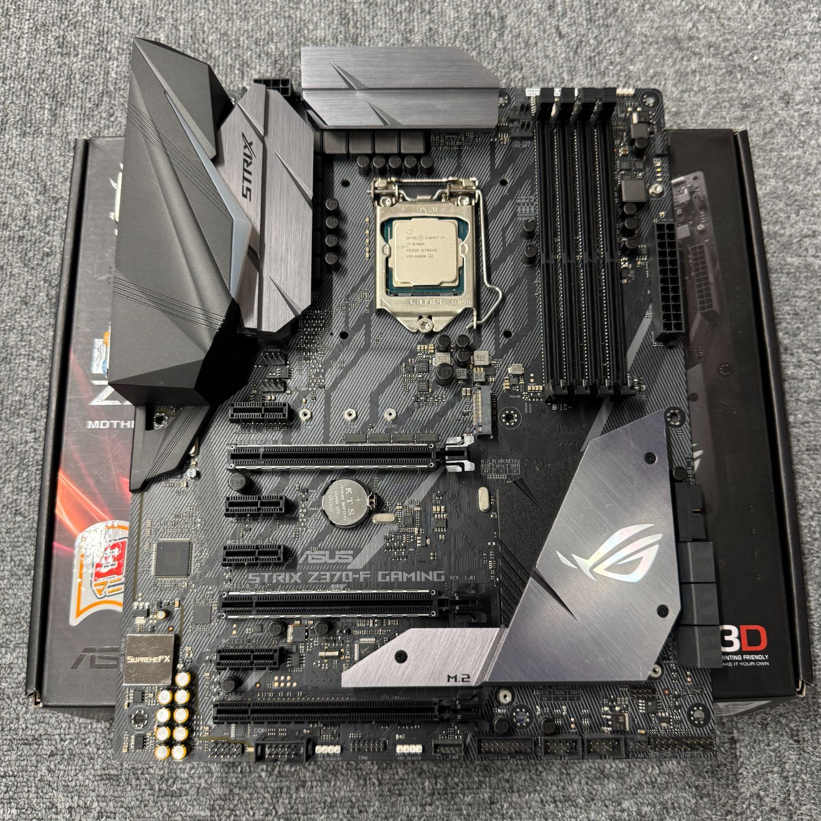 ASUS ROG STRIX Z370-F GAMING + Core i7 8700K - メルカリ