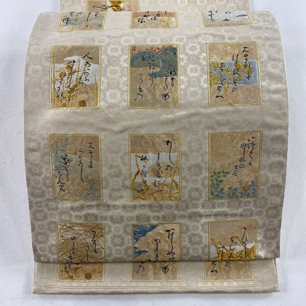 美品　袋帯　六通　正絹　箔　金　銀 特選 袋帯 未使用 正絹 フォーマル 仕立て上がり 六通 加納幸