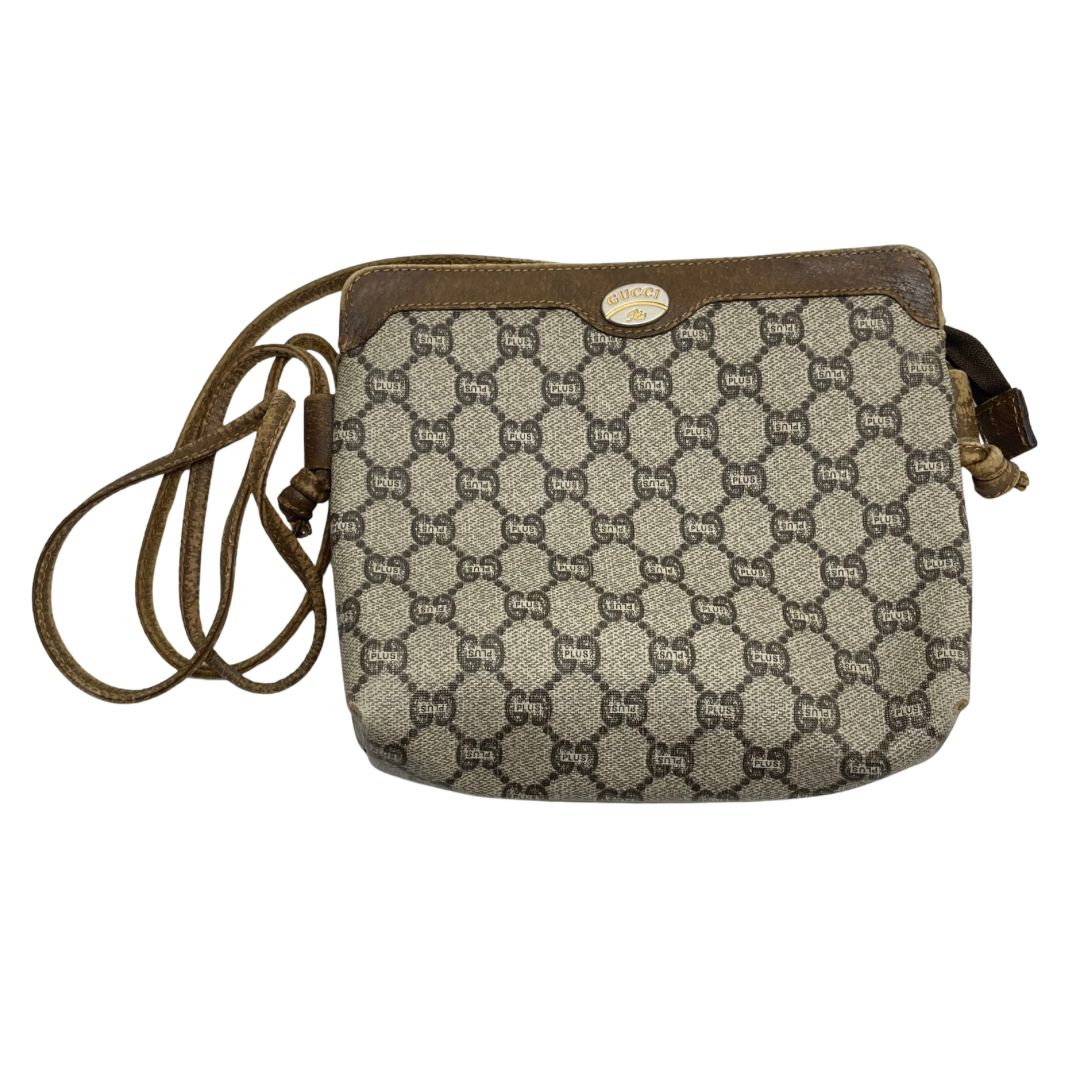Gucci GGプラス ショルダーバッグ PVCレザー オールドグッチ