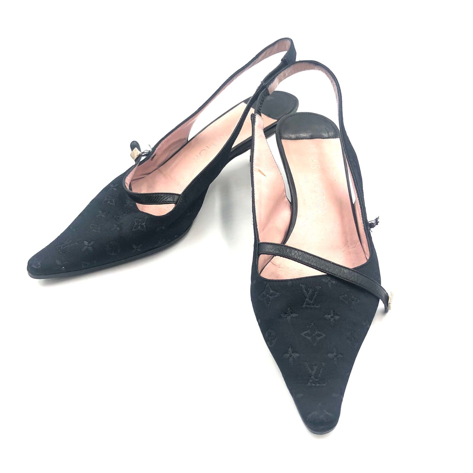 Louis Vuitton ルイヴィトン パンプス モノグラム スリングバッグ LOUIS VUITTON スリングバック パンプス モノグラム 22.5cm