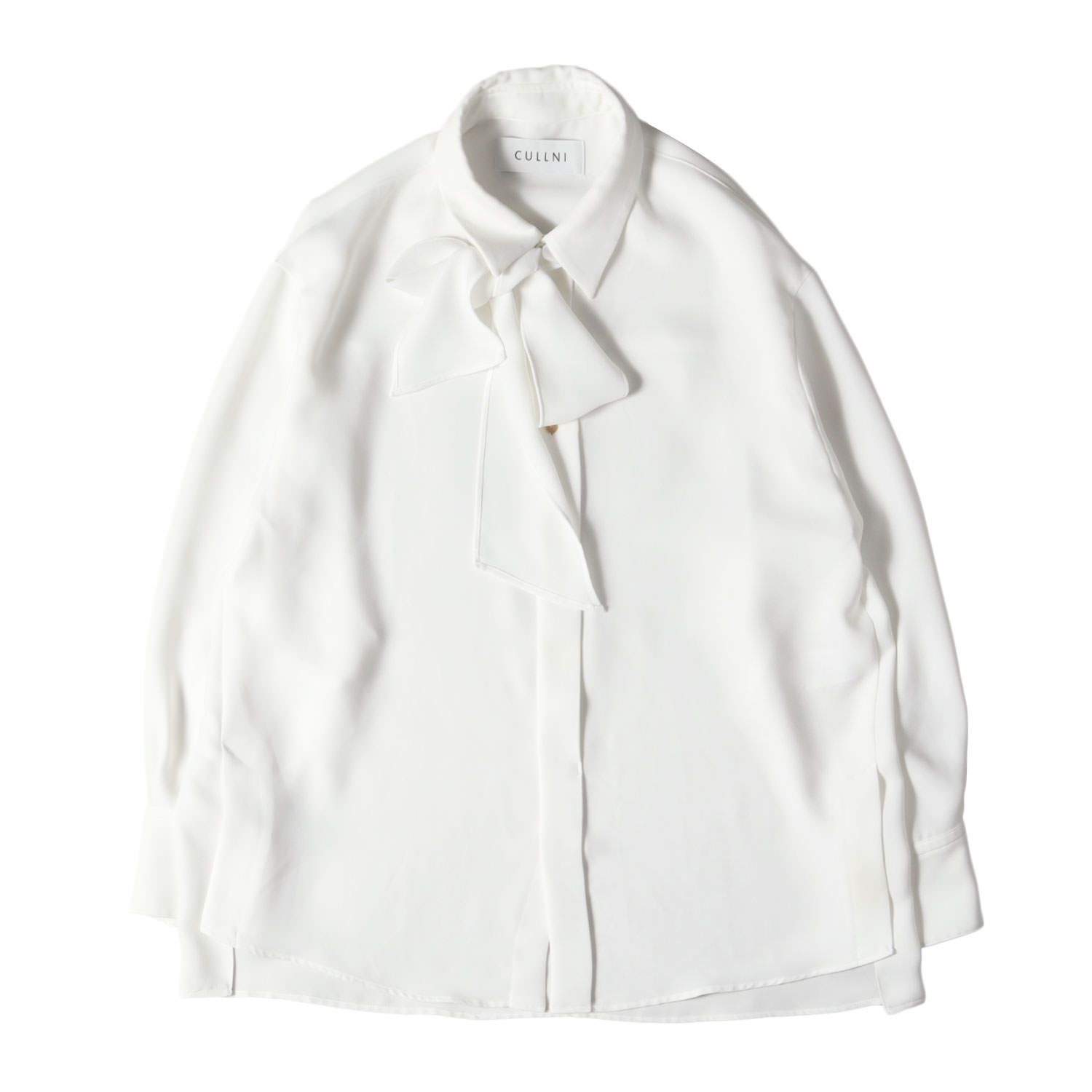 CULLNI クルニ シャツ ホワイト 白 サイズ:1 | 22AW ボウタイ スカーフ  
