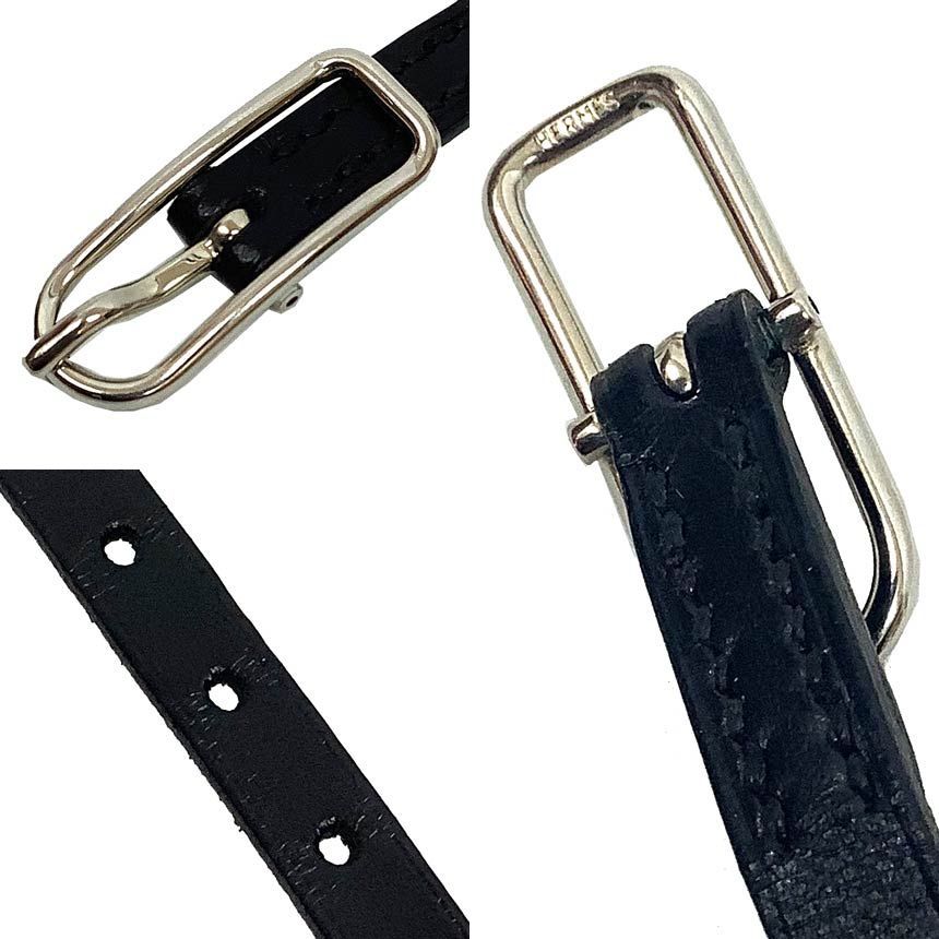 HERMES エルメス アピ1 ブレスレット レザー ラップブレス チョーカー 