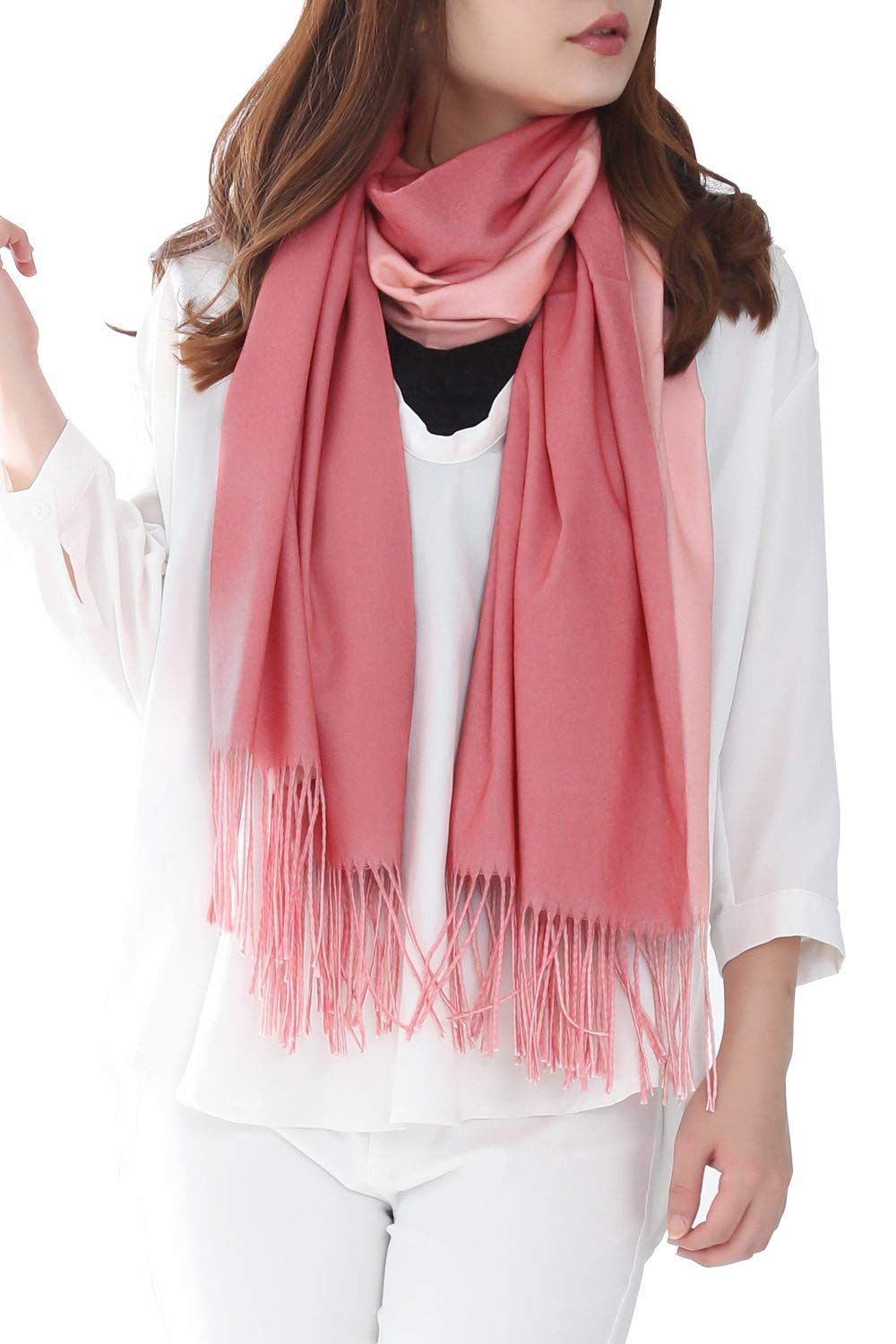 在庫 男女兼用 オールシーズン 無地 柔らかい 肌ざわり リバーシブ 暖かい 大判 マフラー ル ストール ubmai