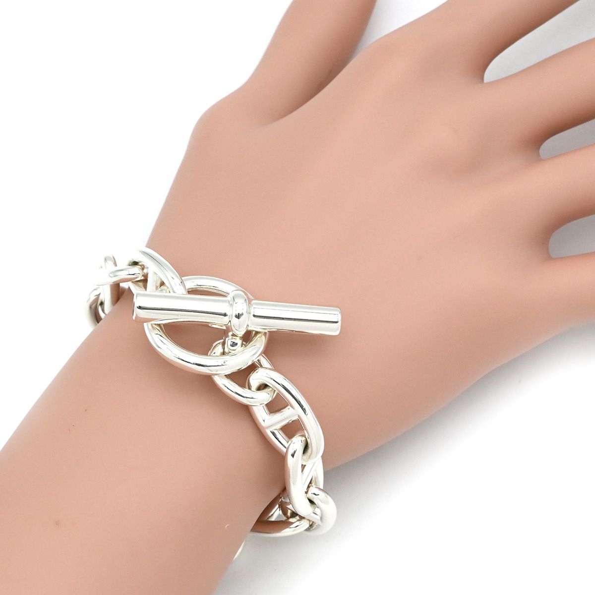 HERMES エルメス シェーヌダンクル GM13 Ag925 ほぼ未使用 HERMES エルメス シェーヌダンクル GM 13コマ シルバー925