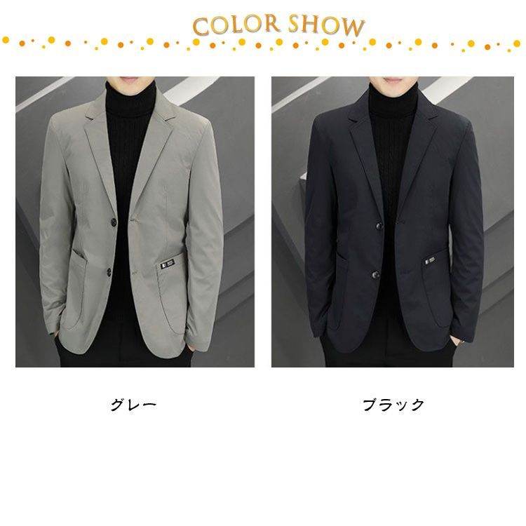 秋 冬服 ダウンジャケット スーツ L メンズ シンプル 暖か 保温 紳士