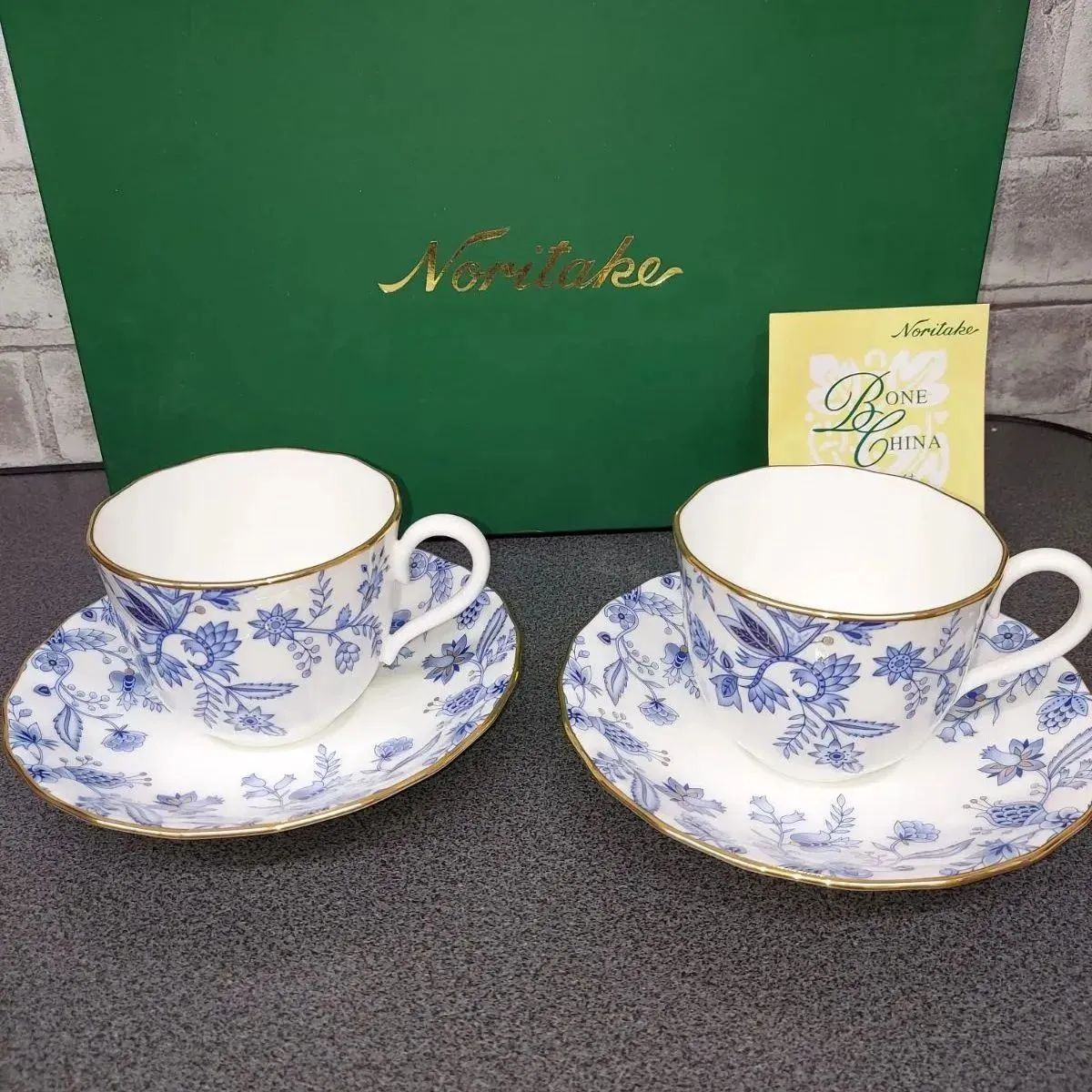 Noritake ノリタケ ブルーソレンティーノ コーヒー 碗皿 ペアセット