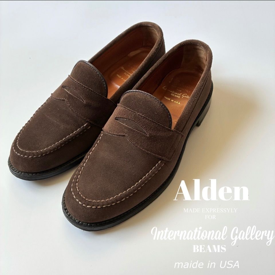 Alden | International Gallery BEAMS 別注 スエード ペニーローファー