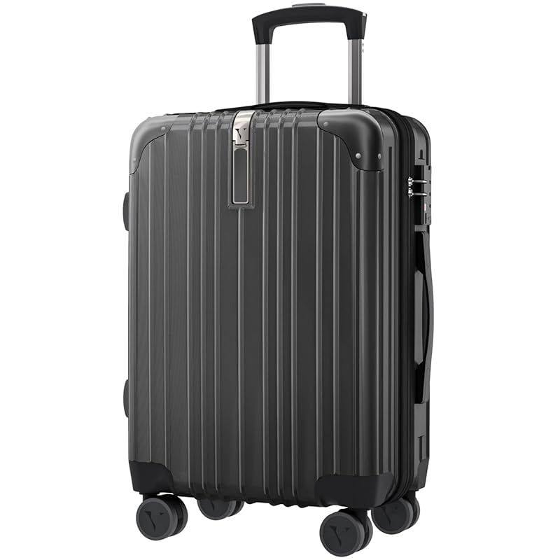 VELSKYF 客室乗務員監修 スーツケース キャリーケース キャリーバッグ 機内持ち込み キャスター交換 日本企業企画 一部パーツ無期限メーカー TSAダイヤルロック ダブルキャスター Sサイズ 1-3泊 2.8kg 37L ダークグレー 0