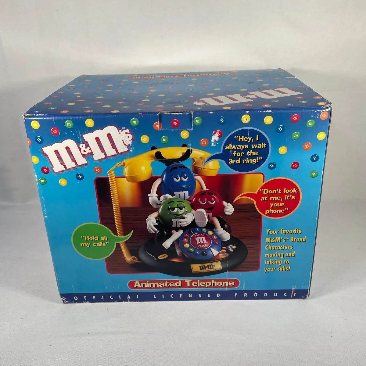 90s 米国ヴィンテージ 箱付 M&M's 卓上電話 廃盤品 デコレーション M&M's エムアンドエムズ 電話機 アメトイ ビンテージ アメリカン