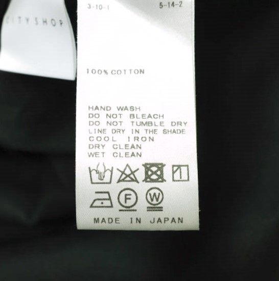 CITYSHOP シティショップ 23SS 日本製 DRY GABA WORK SHIRT ドライ