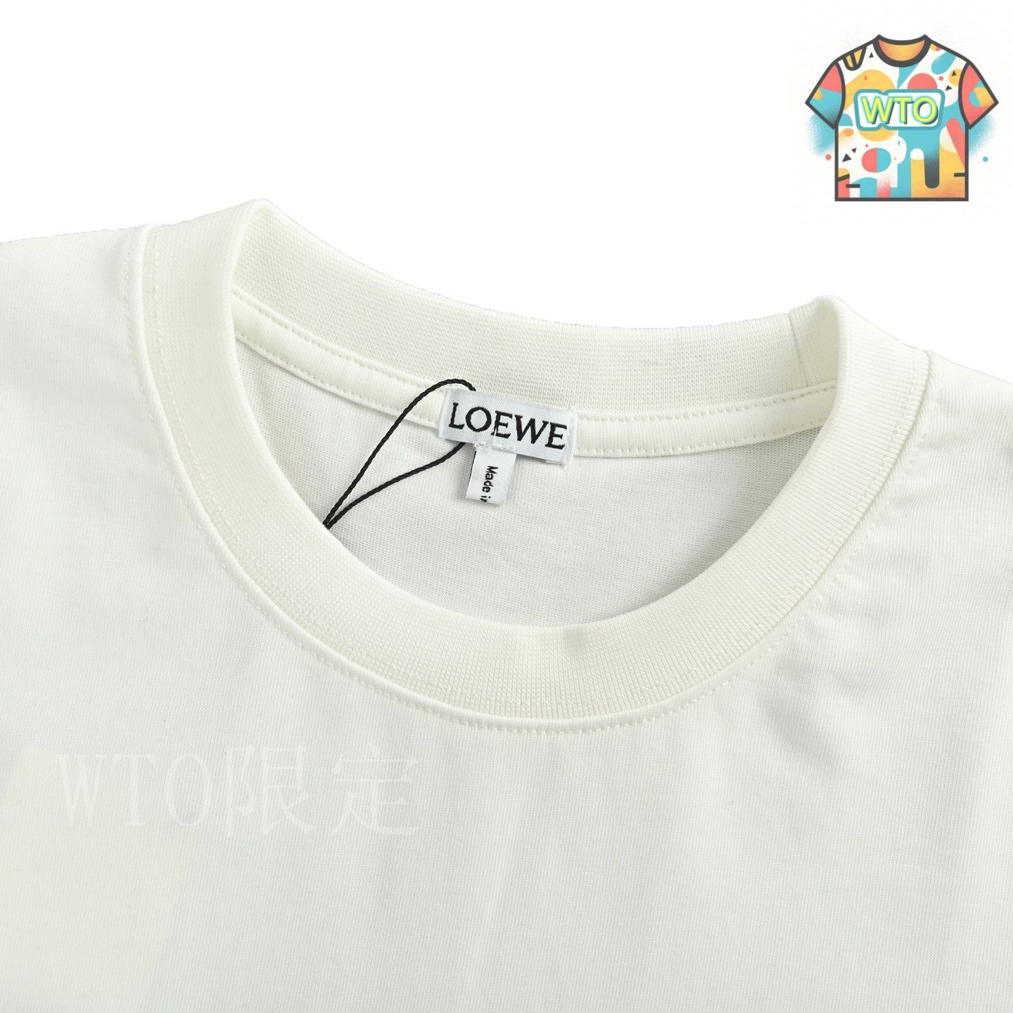 11476【美品・人気デザイン】ロエベ☆定番カラー半袖　白tシャツ 今日特価】Loewe / ロエベ 25ss カラーブロックロゴ刺繍 T