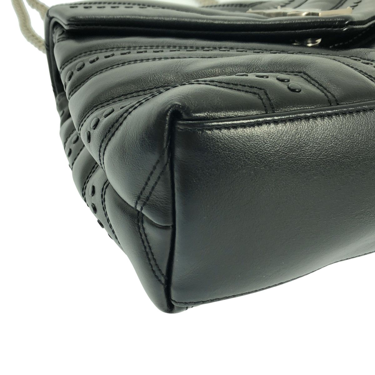 SAINT LAURENT PARIS サンローランパリ Loulou ルル スモール スタッズ チェーン ショルダー バッグ ブラック レディース DECORATOM_COM_BR