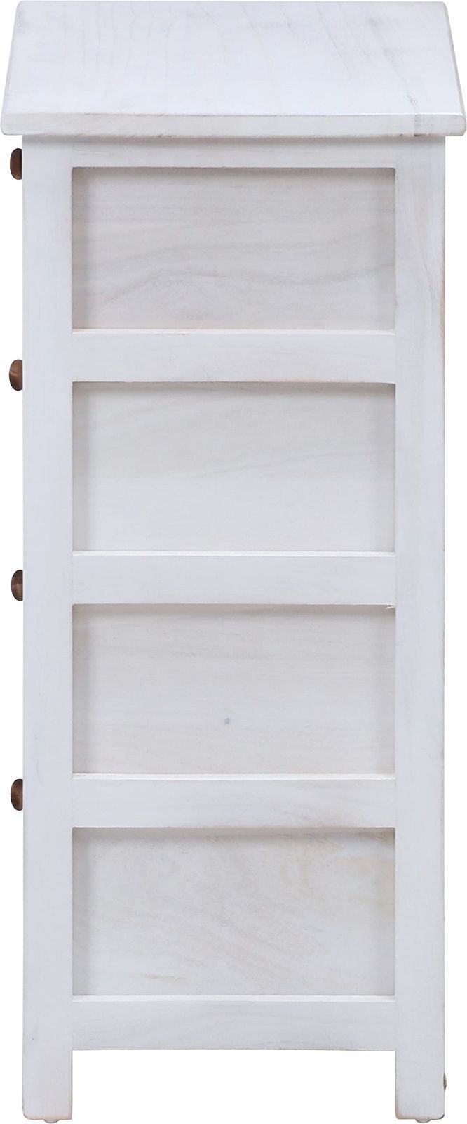 在庫 ミッシェル 完成品 カントリー調 アンティーク 引出し8杯 38046 収納棚 ホワイトウォッシュ 幅52cm×奥行32.5×高さ71cm 4段 タンス チェスト 不二貿易