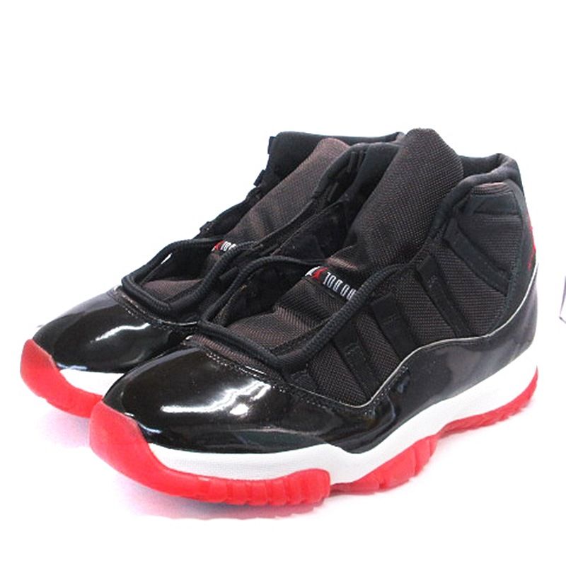 ナイキ NIKE 96年製 AIR JORDAN 11 OG BRED エアジョーダン オリジナル ブレッド スニーカー シューズ ミドルカット エナメル 130245-062 ブラック 黒 US9.5 27.5cm SM1