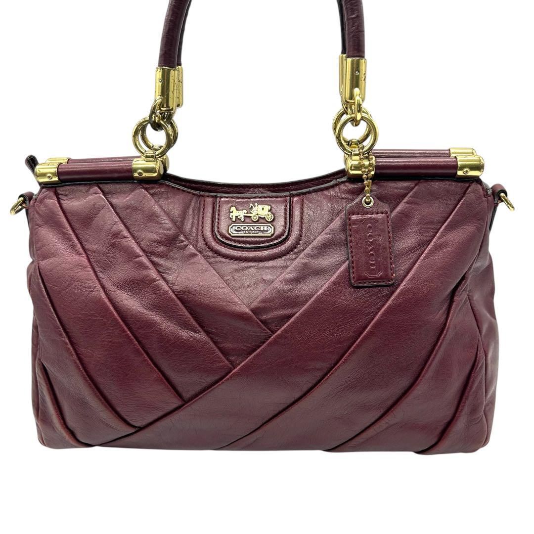 1089 Coach トートバッグ 2way レザー ボルドー 1089 Coach トートバッグ 2way レザー ボルドー - メルカリ