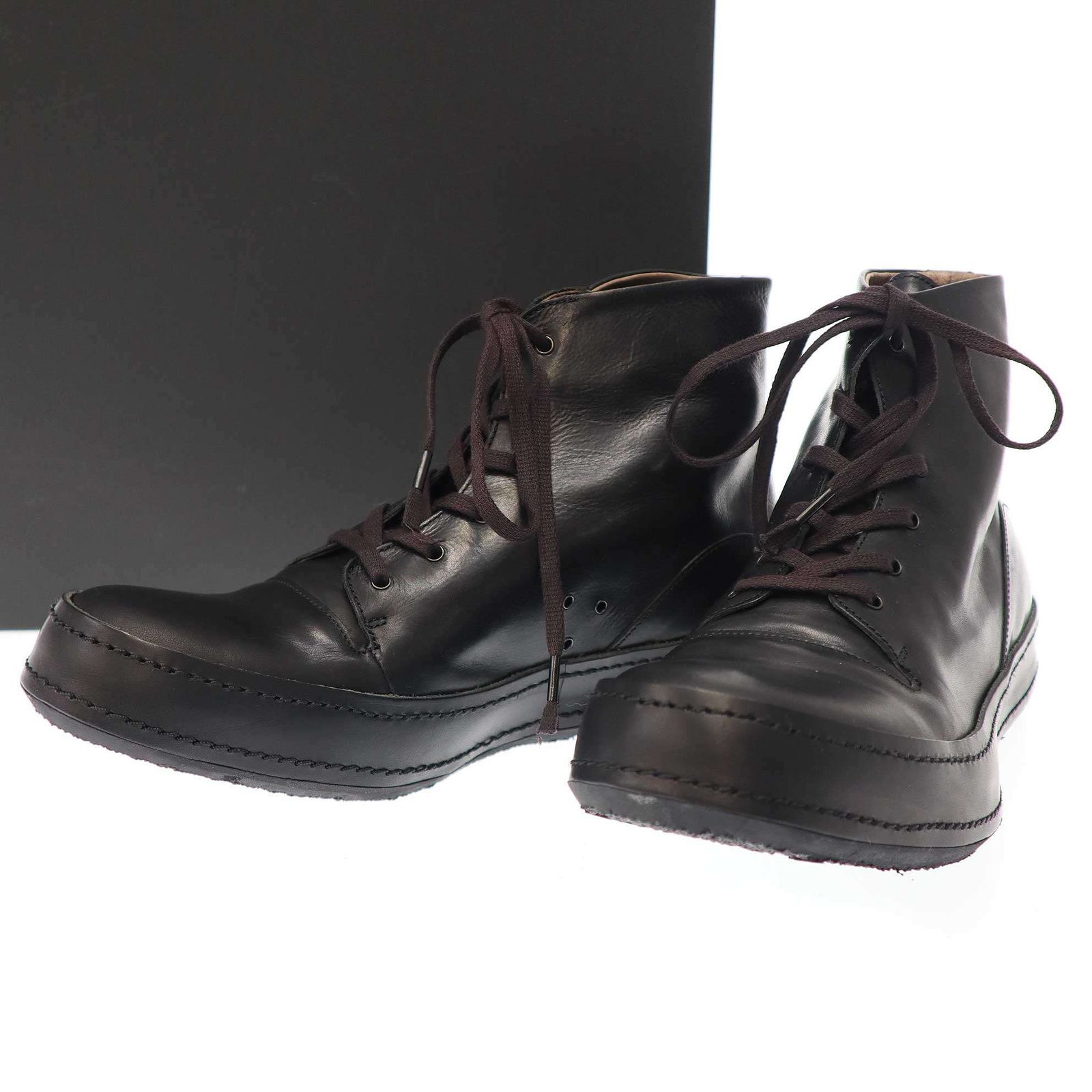DEVOA デヴォア レースアップレザースニーカー FW-TNS ブラック 42 