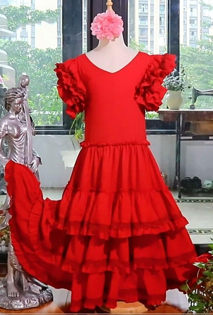 フラメンコ衣装 Flamenco ドレス 4層 子供～大人 オーダーメイド 