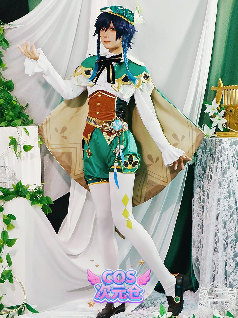 満足保障！ ウェンティ COSPLEE 原神 cosplay 甘雨 申鶴 行秋 刻晴 空 リネ アルレッキーノ 鍾離 閑雲 コスチューム 変装 コスプレ衣装 仮装 文化祭 学園祭 イ 育つ