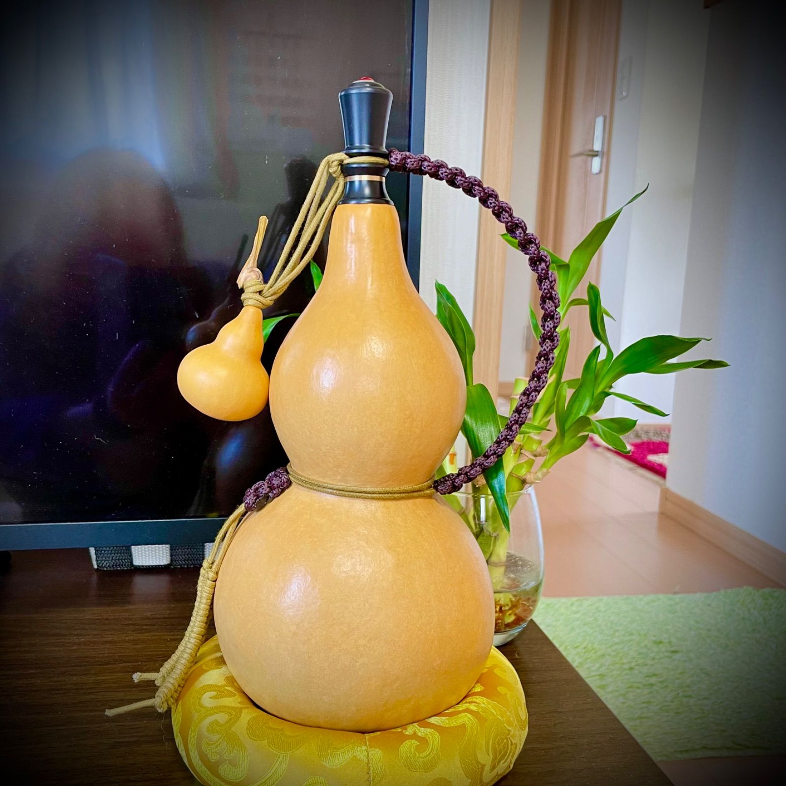 風水 大ひょうたん 瓢箪 お守り 縁起物 無病息災 開運 酒器水筒 高さ約