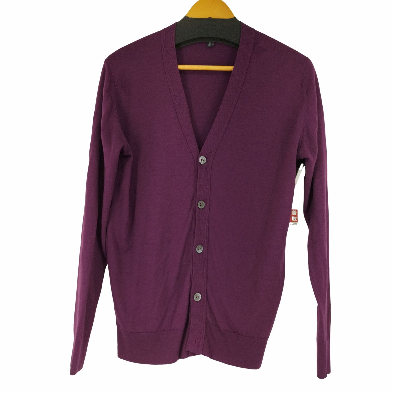 JOHN SMEDLEY パープル カーディガン S JOHN SMEDLEY - ジョンスメドレー 英国製 長袖 アンサンブル
