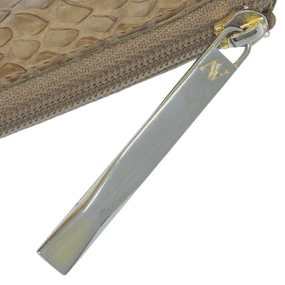 mページ 美品 箱付 アタオ ATAO ゴールドタグ パイソン レザー L字ファスナー