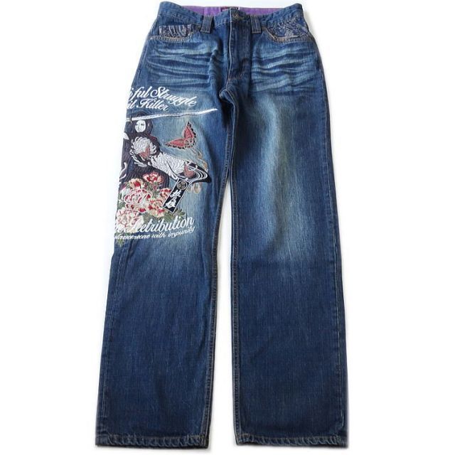 流水桜地切替 DENIM