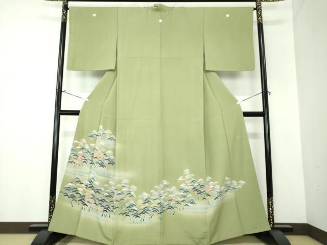 平和屋着物●十日町 加賀草木友禅の第一人者 田村哲彦 色留袖 松文 暈し染め 正絹 DAAX4092ps