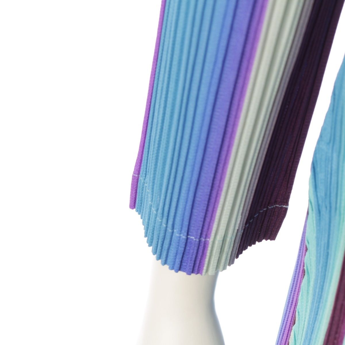 プリーツプリーズ イッセイミヤケ ストライプ チュニック ワンピース  