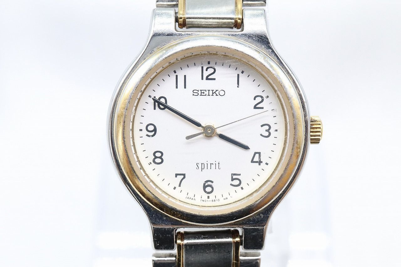 未使用 SEIKO スピリット QUARTZ 電池交換済 純正SSベルト 腕時計 未使用 SEIKO スピリット QUARTZ 電池交換済 純正SSベルト 腕時計