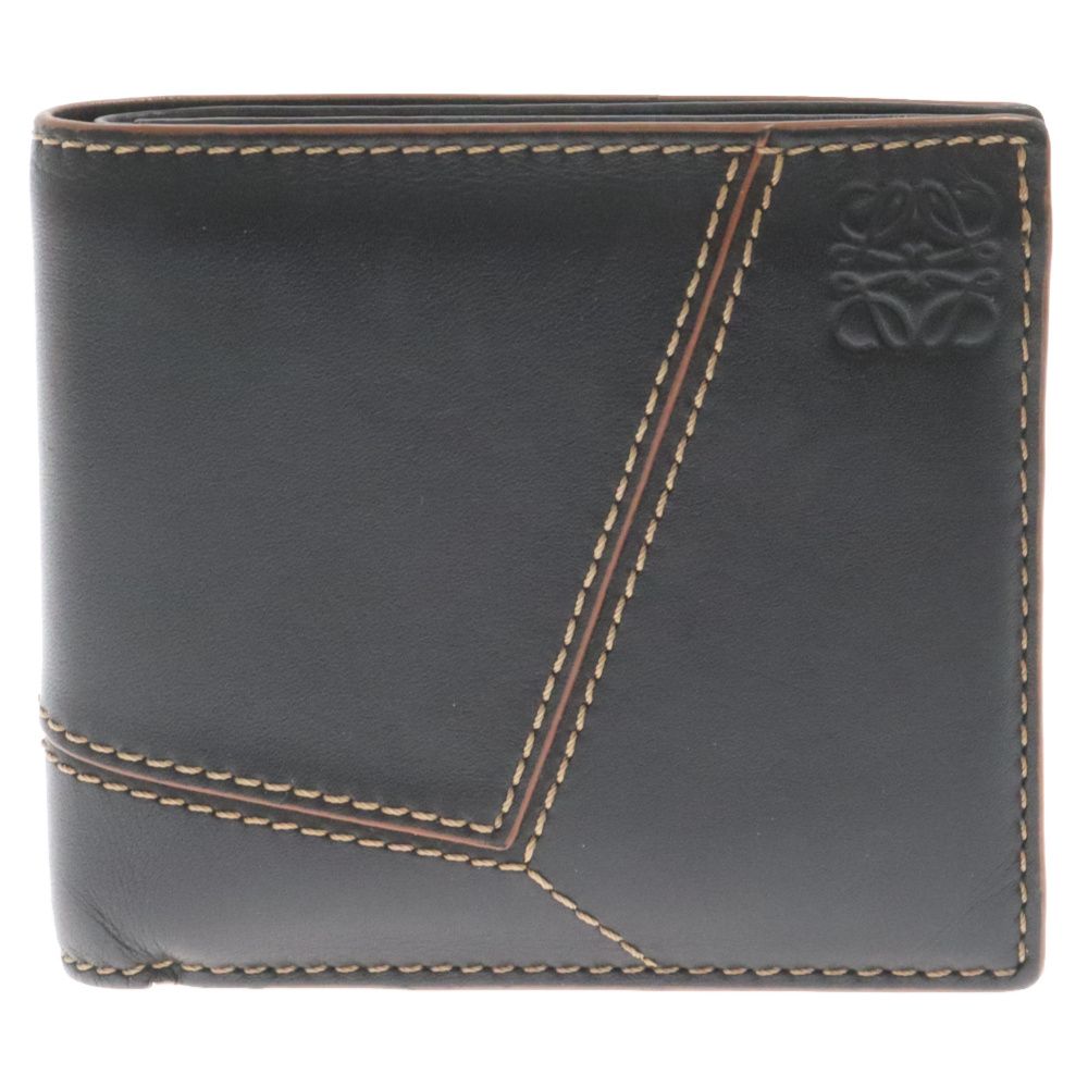 LOEWE (ロエベ) Puzzle Stitches Bi-Fold Coin Wallet C510118X01-1100 パズルステッチ コイン  ウォレット 折り畳み財布 ブラック - メルカリ