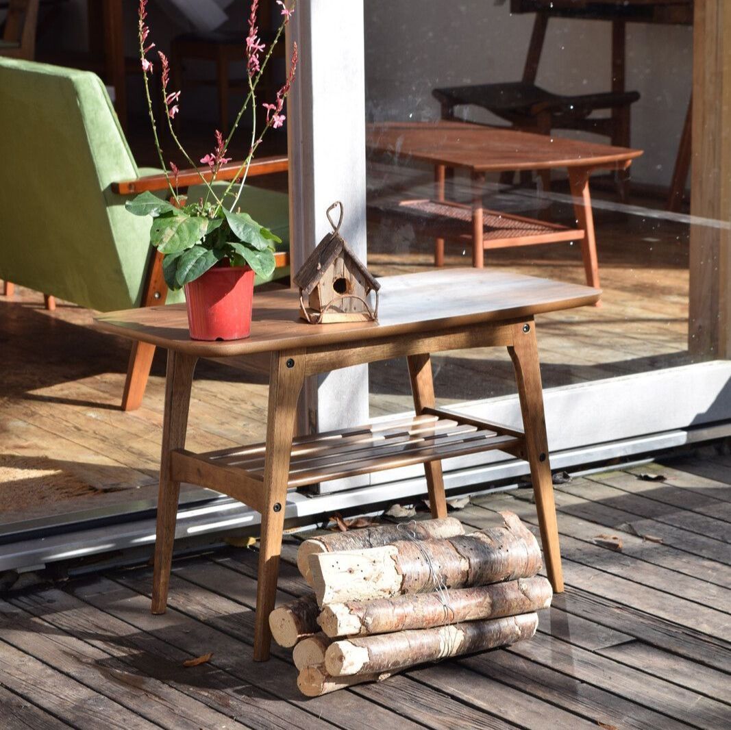 最短当日配送。 ♪天然木 コーヒーテーブル 幅７５cm ハイテーブル センターテーブル