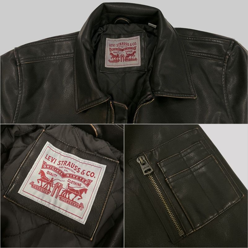 サイズ選択可】 Levi's リーバイス メンズ MA-1スタイル レザー