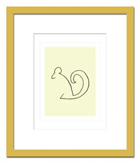 名画・抽象画 Pablo Picasso パブロ ピカソ L'Ecureuil(レ キャローズ)/インテリア 額入り 額装込 アートパネル モダン アートフレーム 飾る 3Lサイズ