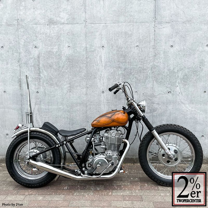 00sr400 ストレートマフラー ステンレス製 磨き400番 チョッパー sr400
