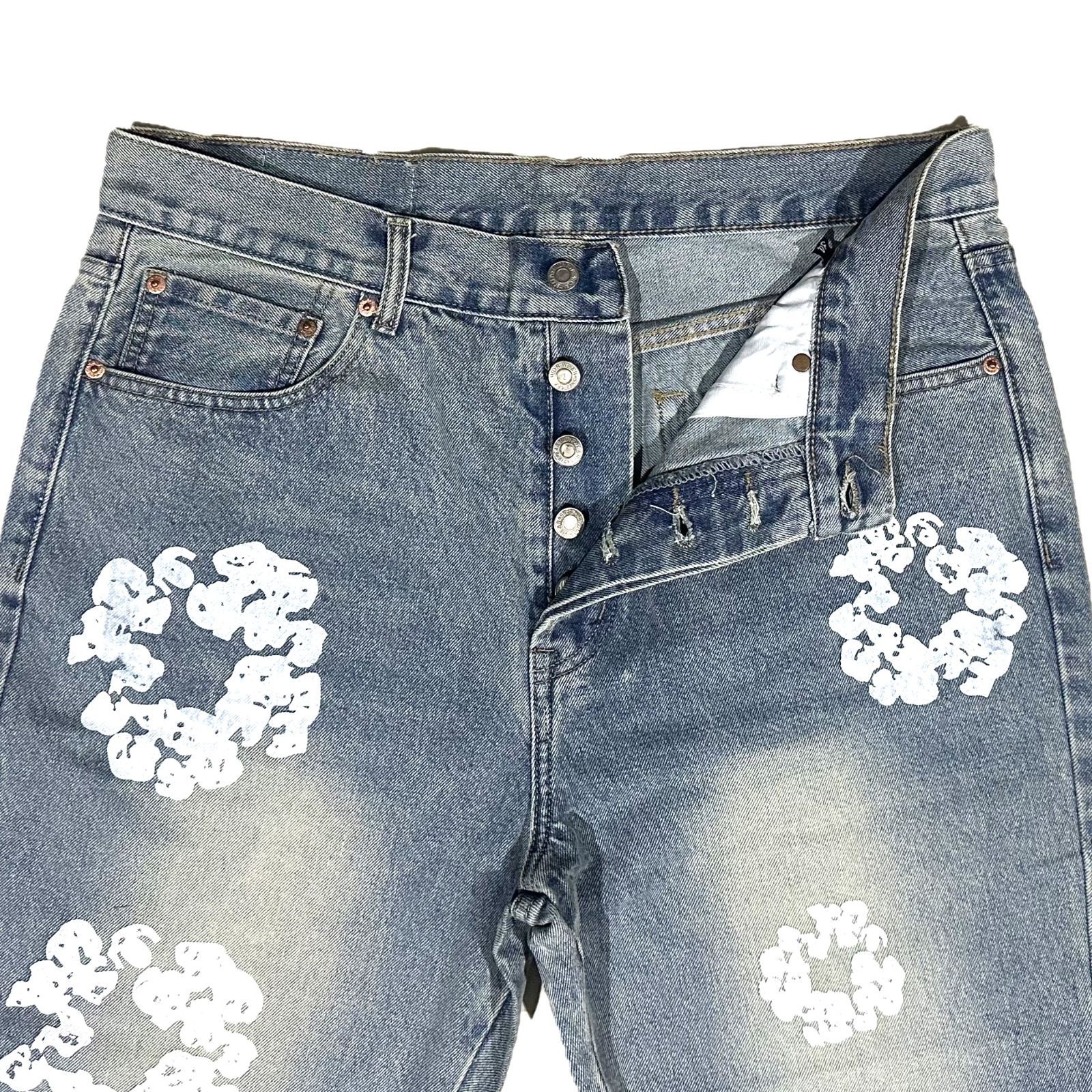 デニムティアーズ リーバイス フラワープリント デニムパンツ レトロ 