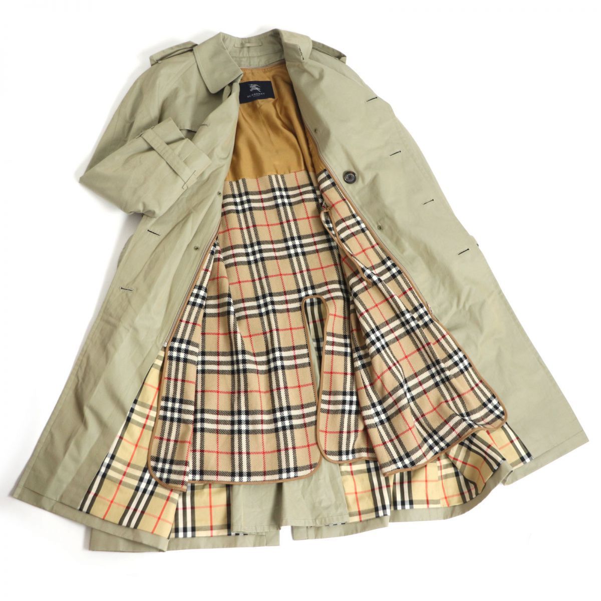 注目の福袋！ 【美品】BURBERRY カシミヤ混ノバチェック柄ライナー付