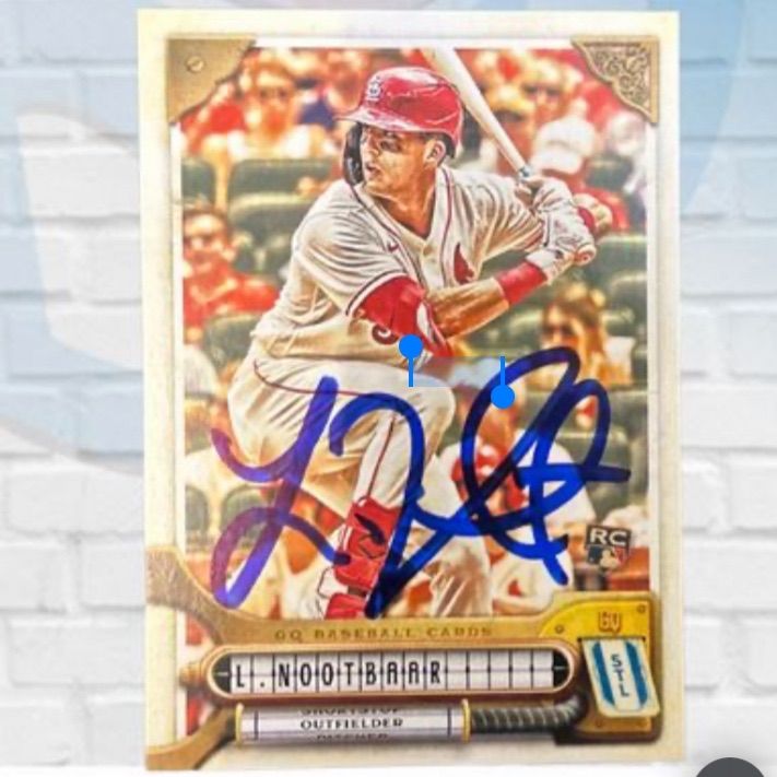 カージナルス ヌートバー Topps GYPSY QUEEN 直筆サイン カードの+