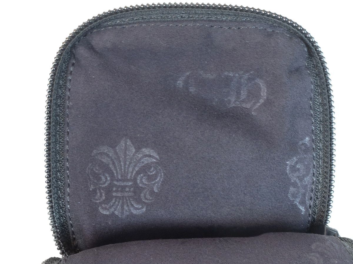 クロムハーツメガネケース CHROME HEARTS クロムハーツ メガネケース レザー ブラック