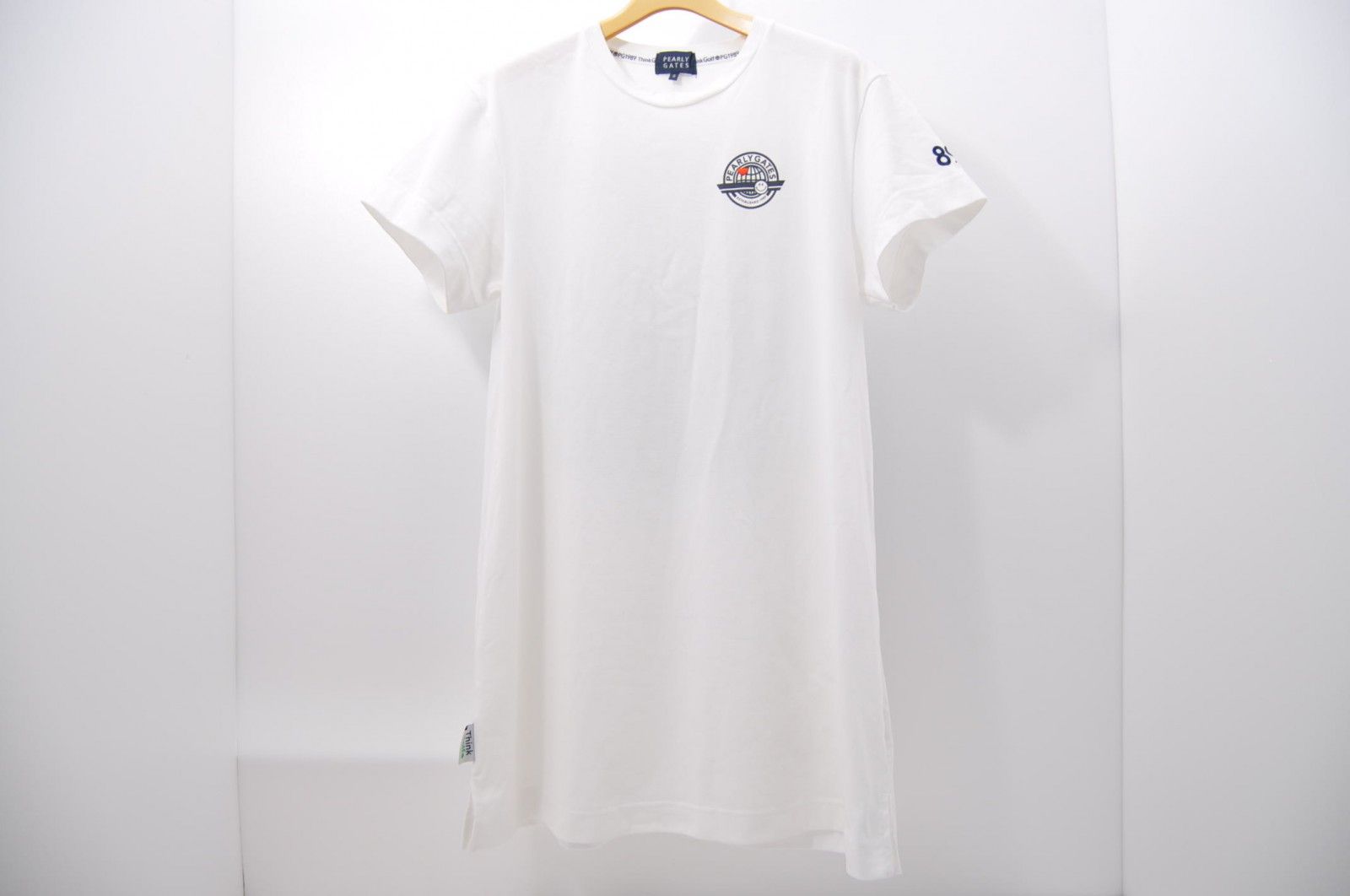 中古 レディース パーリーゲイツ PEARLY GATES ワンピース 0(S) 白 半袖 クルーネック Tシャツ