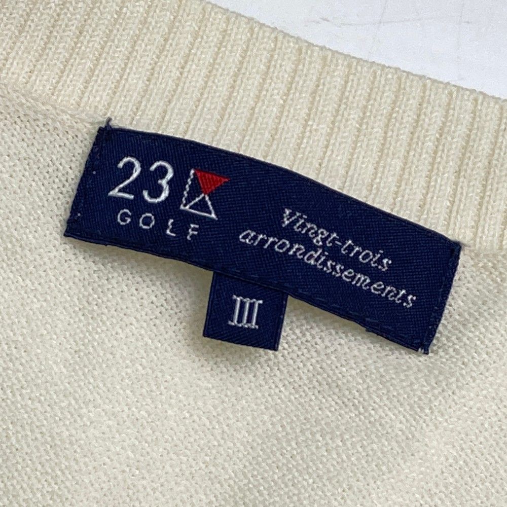 サイズ：3 23区GOLF ニジュウサンクゴルフ ニットベスト