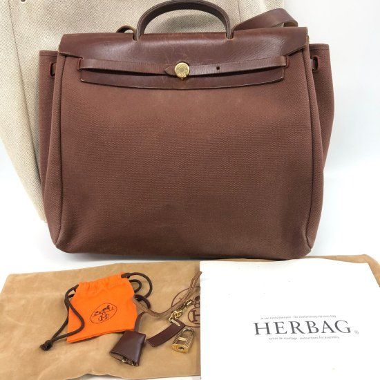 HERMES エルメス トワルアッシュ レザー エールバッグMM 2way バンド