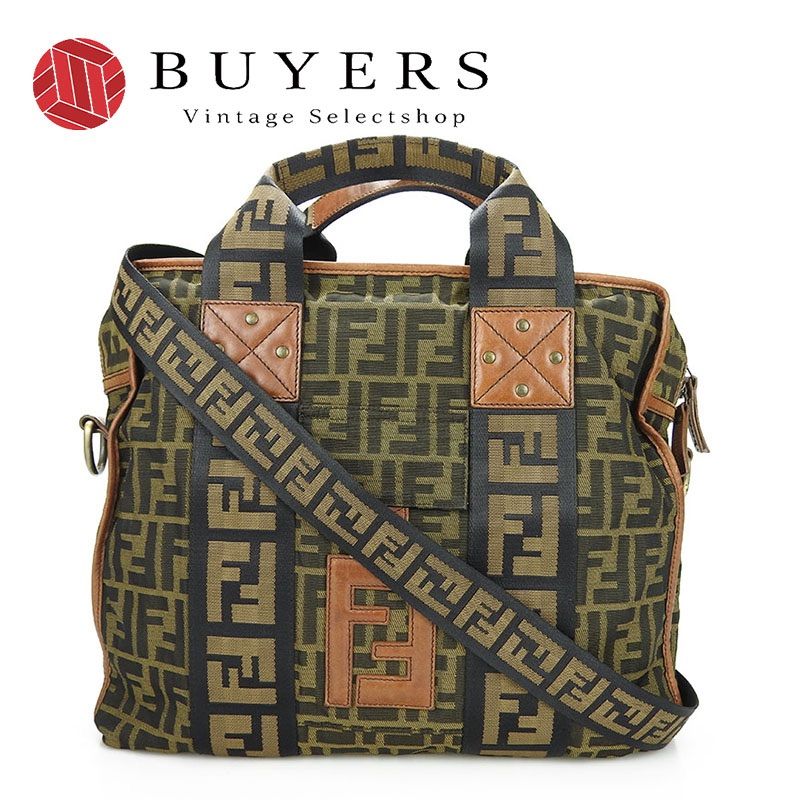 中古】 FENDI フェンディ ボストンバッグズッカ柄