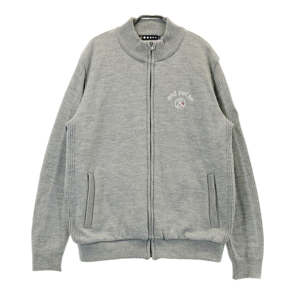 サイズ LL AND PER SE アンパスィ 中綿ニットジップジャケット 裏地付き グレー系 240101519802 ゴルフウェア メンズ ストスト