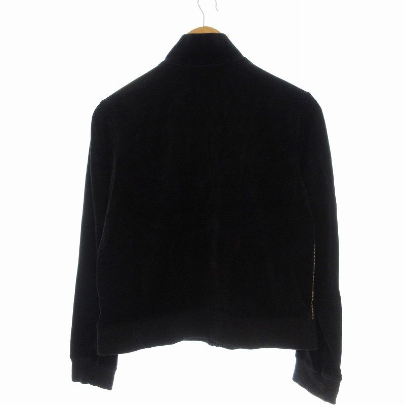 ダックス DAKS GOLF ジャケット ブルゾン ベロア M 黒 ブラック