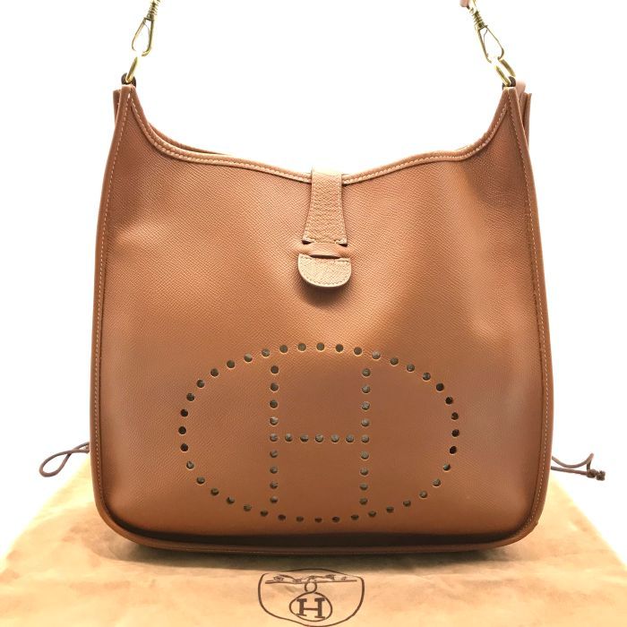 HERMES エルメス エヴリン I ゴールド金具 ショルダー バッグ 斜め掛け ブラウン 刻印あり レディース ユニセックス db8