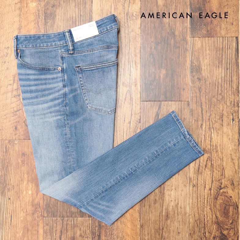 AMERICAN EAGLE/36インチ/美脚デニムパンツ 0118-6327 ストレッチ 伸縮性 無地 ジーンズ 新品/青/ブルー/ih292/