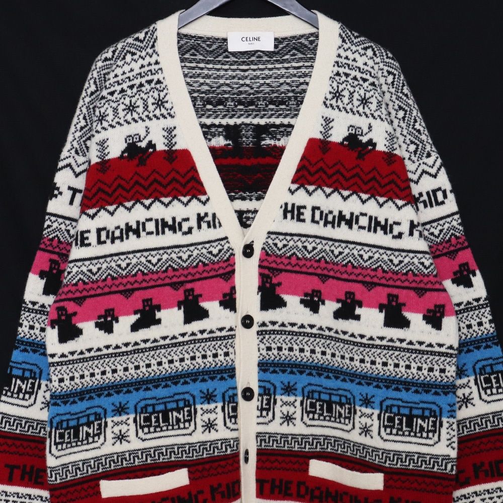 CELINE THE DANCING KID CARDIGAN Mサイズ ホワイト 2A08L715M-決算 