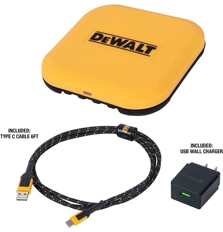 DEWALT　デウォルト　ワイヤレス充電器　スマートフォン　充電器 新商品 】Dewalt Fast デウォルト ワイヤレス充電 パッド - メルカリ